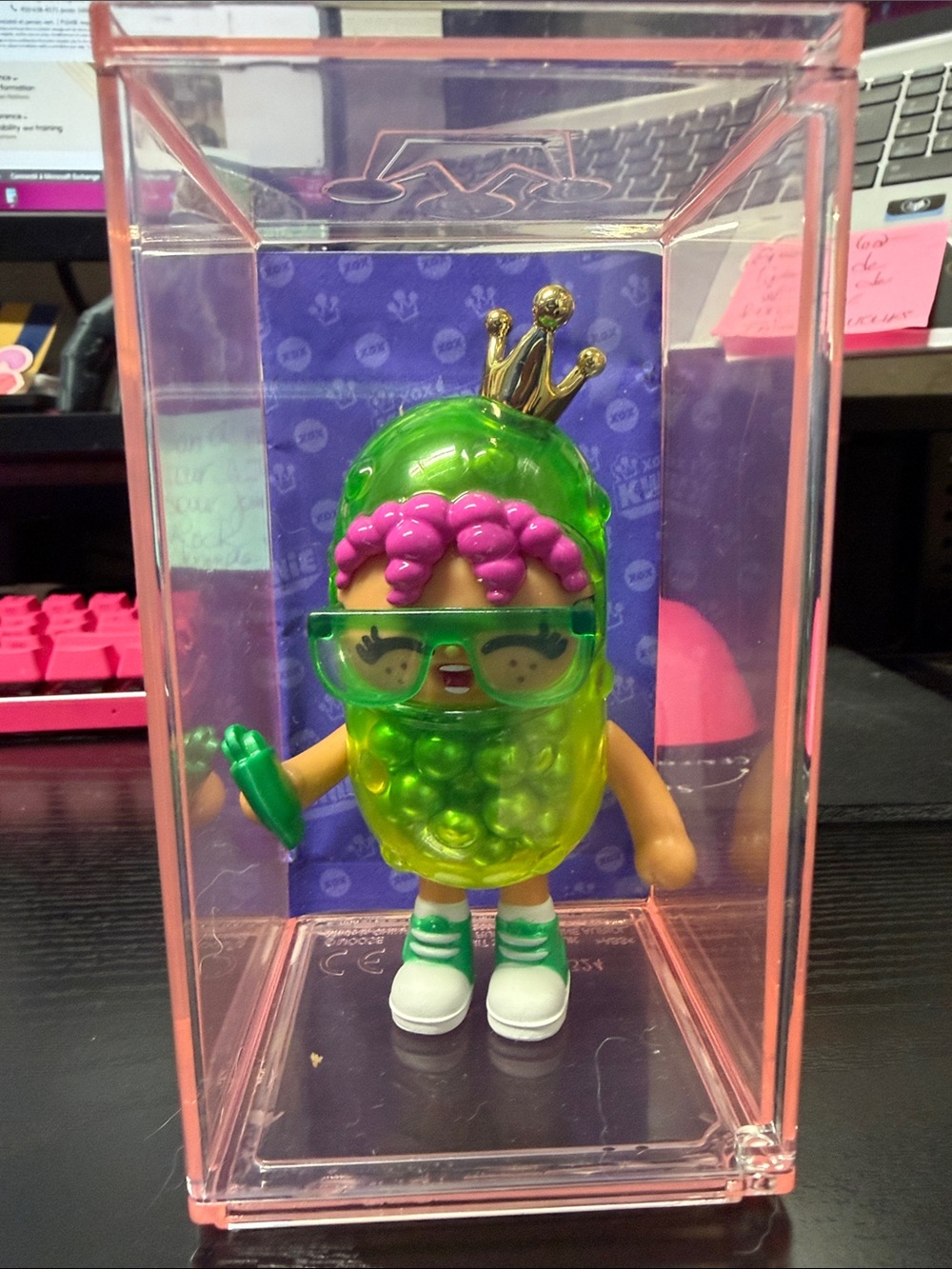 Kweenie doll Green Glitter Pickle Princess Action Figure with Gold Crown